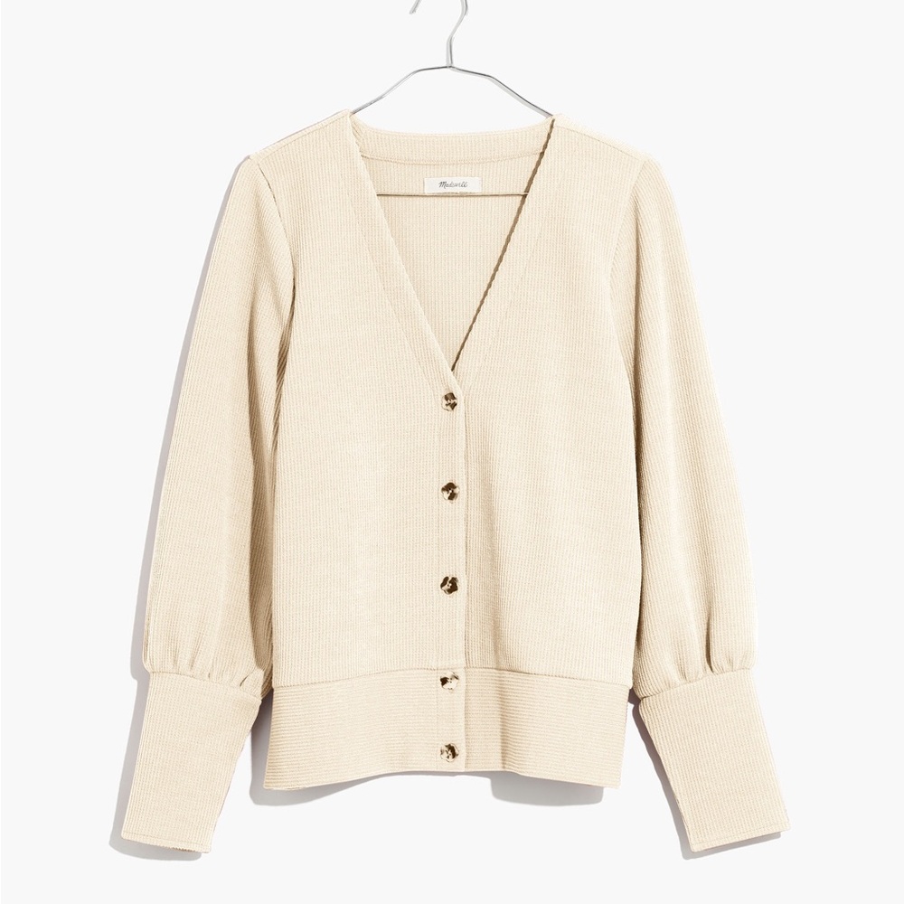 Madewell Cream Button-Up Cardigan